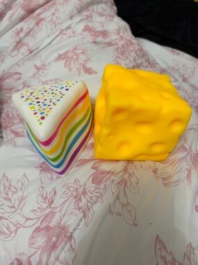 RARE Trendy Rainbow cake and cheese squishies from Five Below